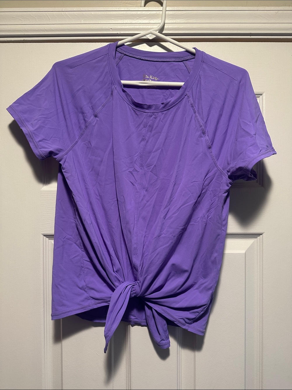 Lilly Pulitzer Lavender Tie-Front Short Sleeve Tee